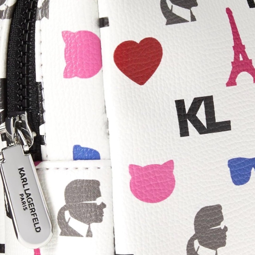 New KARL LAGERFELD PARIS Mini Printed Cosmetic Bag - Picture 8 of 10